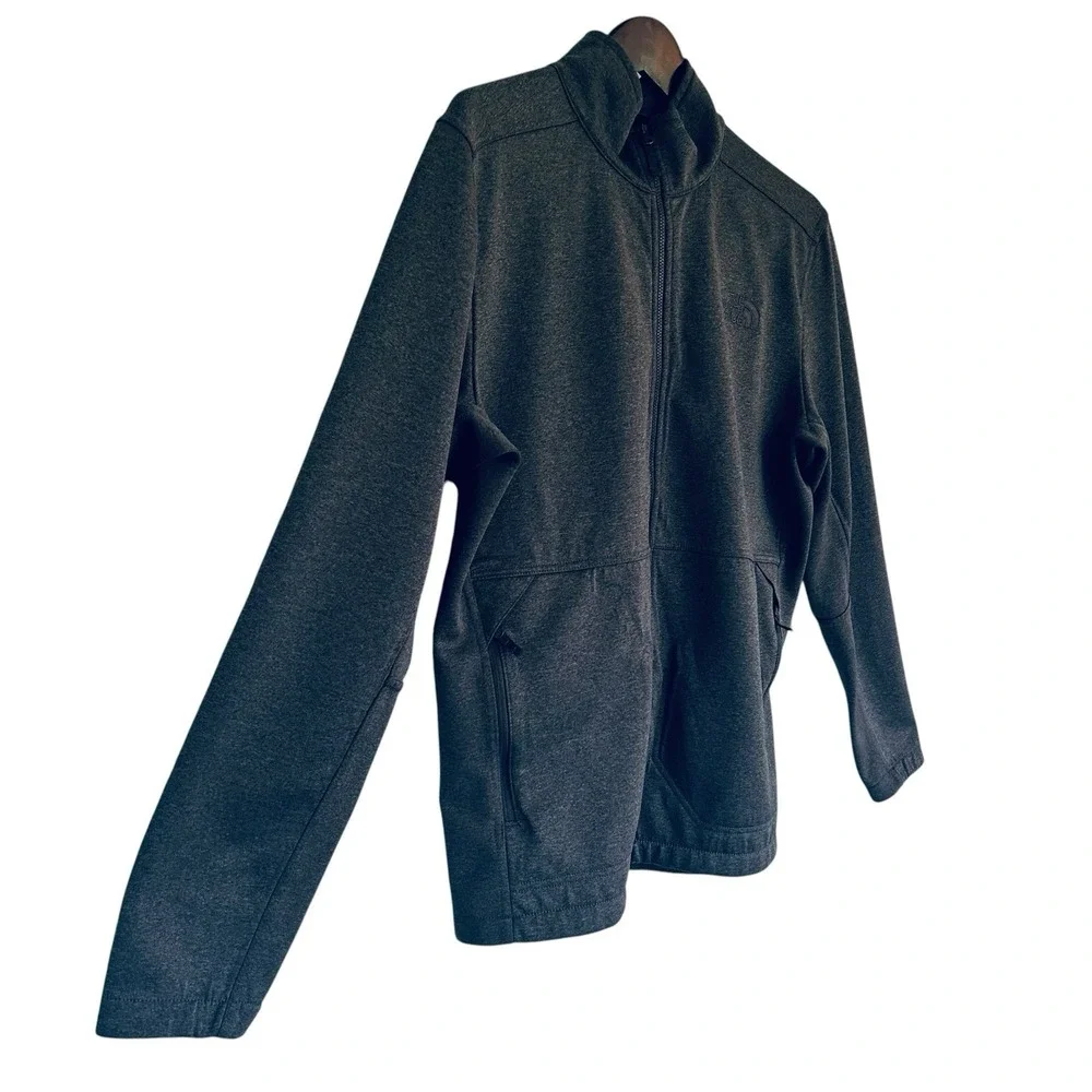 The North Face Apex Canyonwall Jacket Mens Medium Gray WindWall Softshell Zip